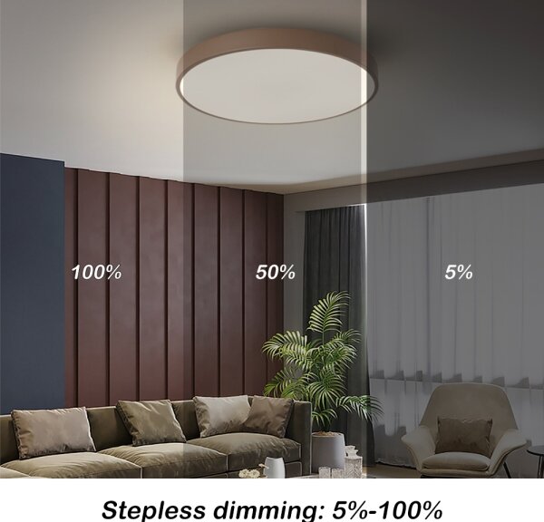 Brilagi - Plafoniera LED dimmerabile POOL LED/60W/230V 3000-6000K 50 cm marrone + telecomando