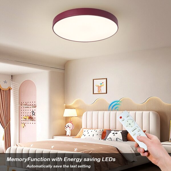 Brilagi-LED plafoniera dimmerabile POOL LED/60W/230V 3000-6000K 50 cm bordeaux + telecomando