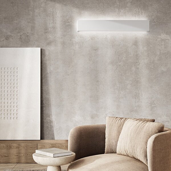 Applique Moderna Wall Gesso Metallo Bianco Led 18W 3000K Ip20