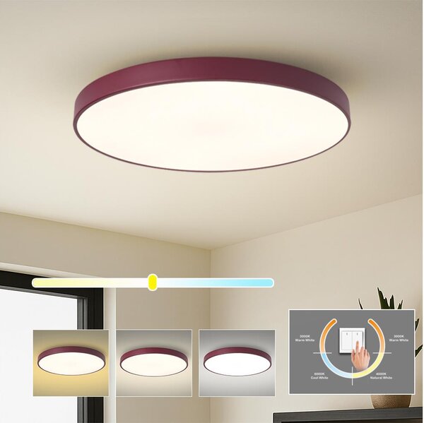 Brilagi - Plafoniera LED POOL LED/100W/230V 3000/4000/6000K 80 cm bordeaux