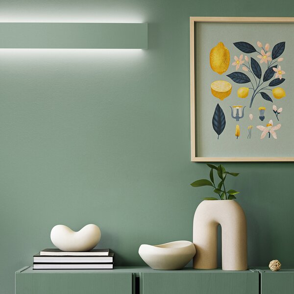 Applique Moderna Wall Gesso Metallo Bianco Led 18W 3000K Ip20