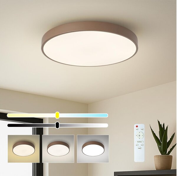 Brilagi - Plafoniera LED dimmerabile POOL LED/60W/230V 3000-6000K 50 cm marrone + telecomando