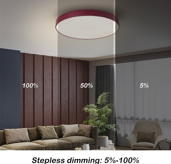 Brilagi-LED plafoniera dimmerabile POOL LED/60W/230V 3000-6000K 50 cm bordeaux + telecomando