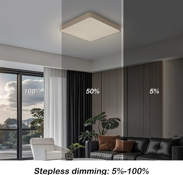 Brilagi-LED Plafoniera dimmerabile POOL LED/36W/230V 3000-6000K 40x40 cm beige + telecomando