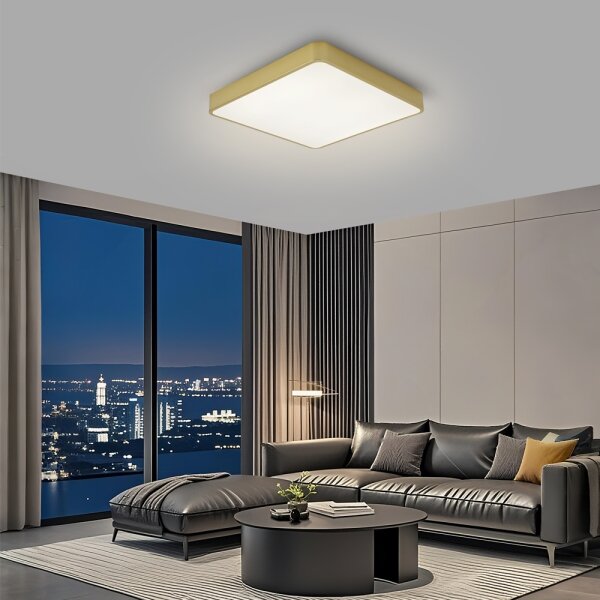 Brilagi-LED Plafoniera dimmerabile POOL LED/48W/230V 3000-6000K 50x50 cm dorata + telecomando