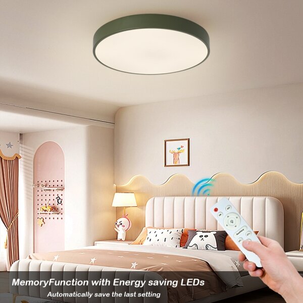 Brilagi - Plafoniera LED dimmerabile POOL LED/60W/230V 3000-6000K 50 cm verde + telecomando
