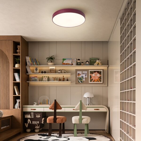 Brilagi-LED dimmerabile plafoniera POOL LED/36W/230V 3000-6000K 30 cm bordeaux+telecomando