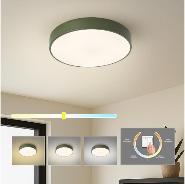 Brilagi - Plafoniera LED POOL LED/36W/230V 3000/4000/6000K 30 cm verde