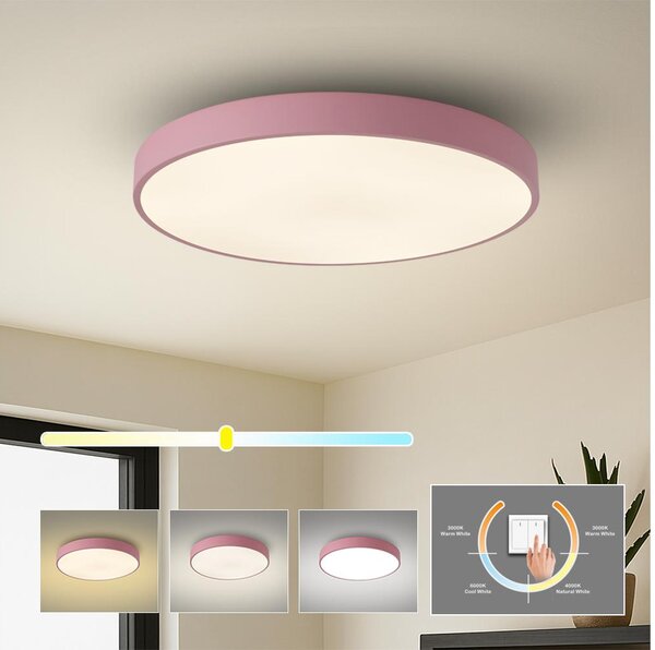 Brilagi - Plafoniera LED POOL LED/60W/230V 3000/4000/6000K 60 cm rosa