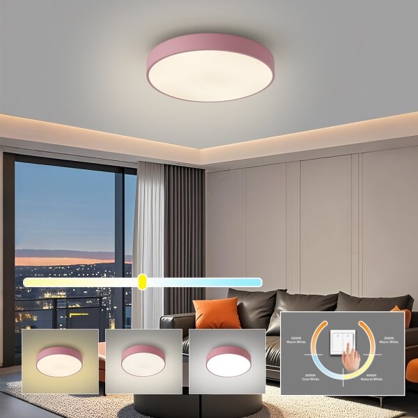 Brilagi - Plafoniera LED POOL LED/36W/230V 3000/4000/6000K 30 cm rosa