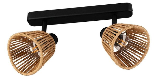 Eglo 44129 - Faretto orientabile KEELBY 2xE14/10W/230V nero/beige