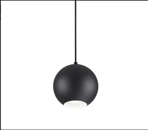 Sospensione Moderna Mr Jack Metallo Nero 1 Luce 7W 3000K Luce Calda Small