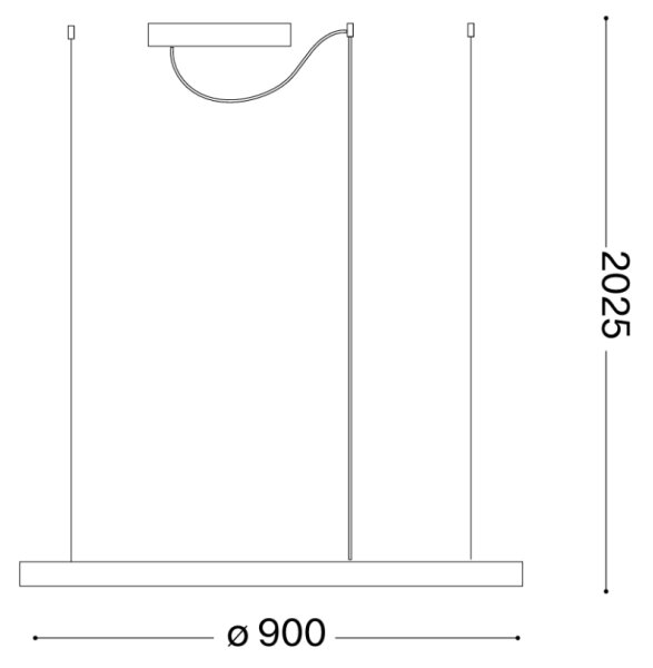 Ideal Lux - Lampadario LED a sospensione con filo ORACLE LED/55W/230V 3000K diametro 90 cm bianco