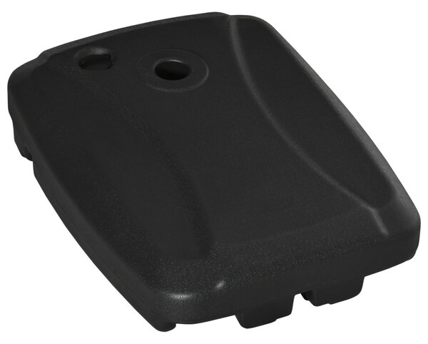 Outsunny Base per Ombrellone a Braccio Riempibile fino a 75 kg con Base a T Inclusa, 80x60x17 cm, Nero