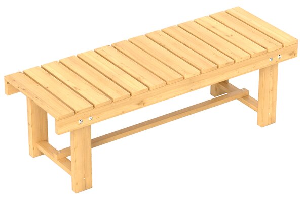 Outsunny Panchina da Esterni Impermeabile a 2 Posti in Legno di Abete, Per Giardino Terrazzo, Fino 250kg, 110x38x35cm|Aosom