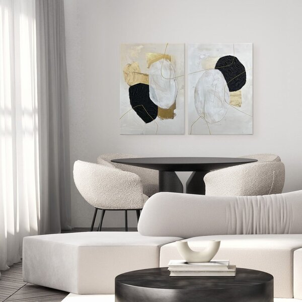 Set di quadri con elementi dipinti a mano 2 pz 50x70 cm Crystal – Styler