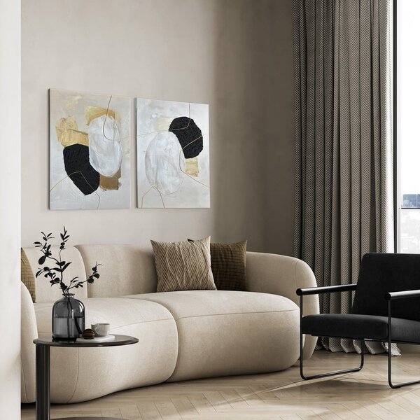 Set di quadri con elementi dipinti a mano 2 pz 50x70 cm Crystal – Styler