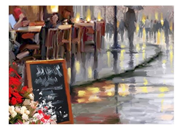 Immagine su tela, 60 x 80 cm Canvas Watercolor Paris I - Styler