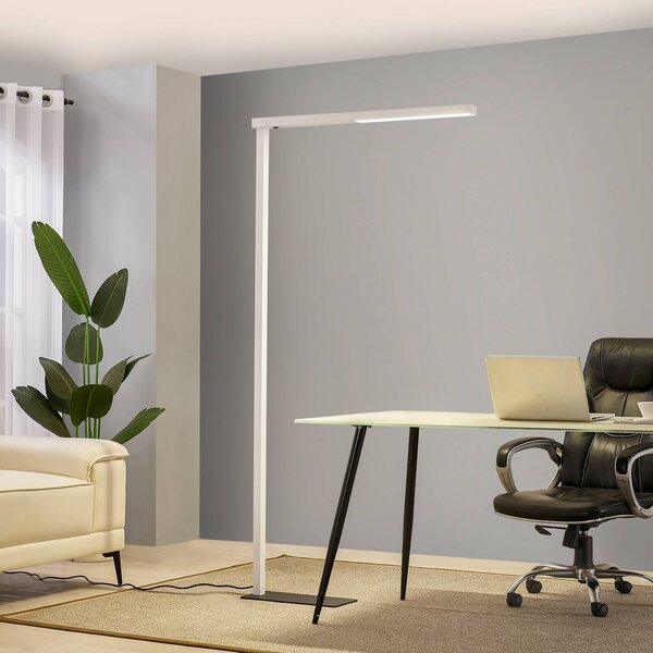 Arcchio Lampada da terra per ufficio Tamilo, bianco, metallo, 194 cm Tamilo, Bianco / Opale, Studio / Ufficio, Alluminio, Moderno