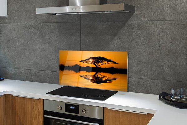 Pannello paraschizzi cucina albero occidentale 100x50 cm