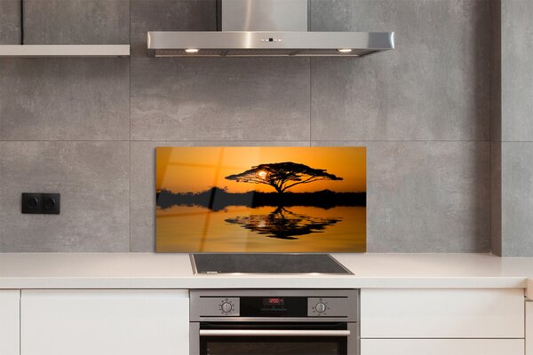 Pannello paraschizzi cucina albero occidentale 100x50 cm