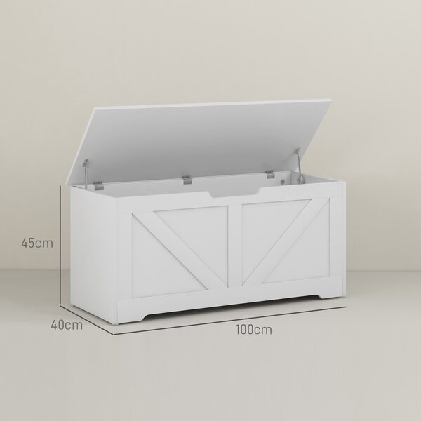 Baule Giocattoli Bambini Cassapanca Portagiochi In Legno Per Bambini - Baule Con Coperchio Soft Close, Design Sicuro Per Cameretta Cassapanca Contenitore Da Esterno - 14