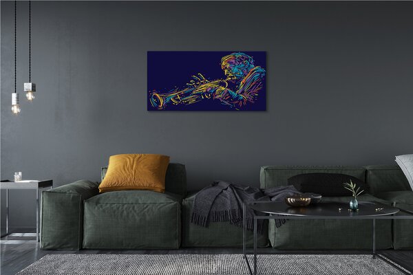Quadro stampa su tela Trumpet Man 100x50 cm