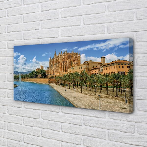 Quadro su tela Cattedrale di palma gotica Spagna 100x50 cm