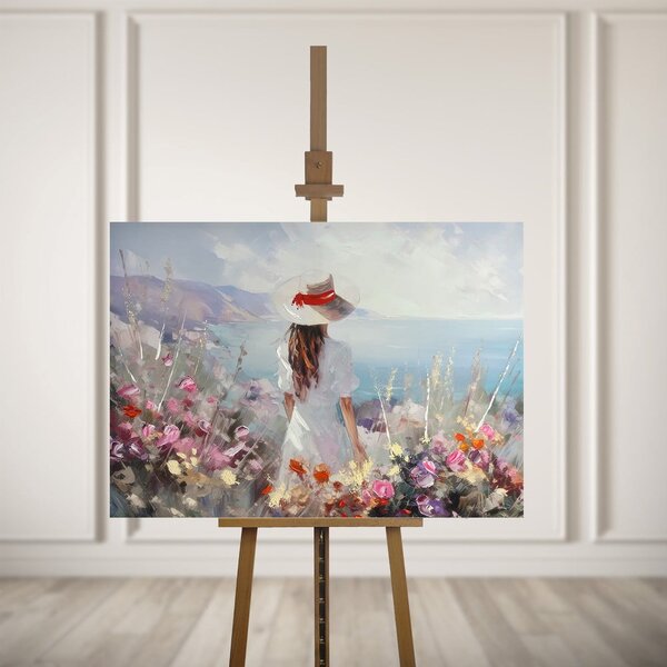 Quadro con elementi dipinti a mano 100x70 cm Amelia – Styler