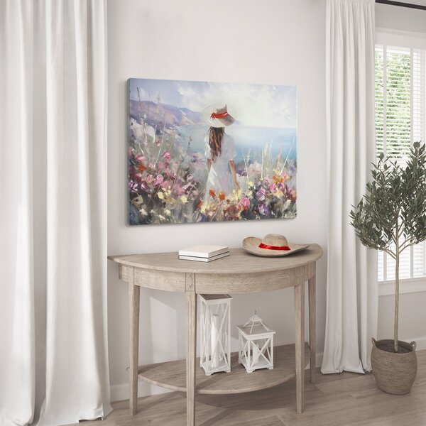 Quadro con elementi dipinti a mano 100x70 cm Amelia – Styler