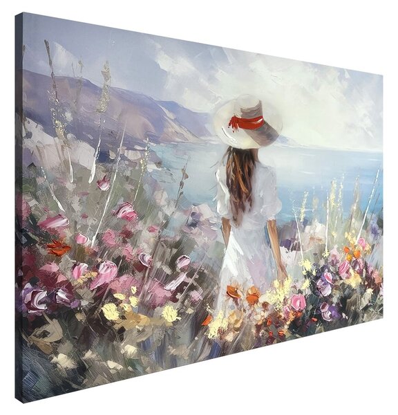 Quadro con elementi dipinti a mano 100x70 cm Amelia – Styler