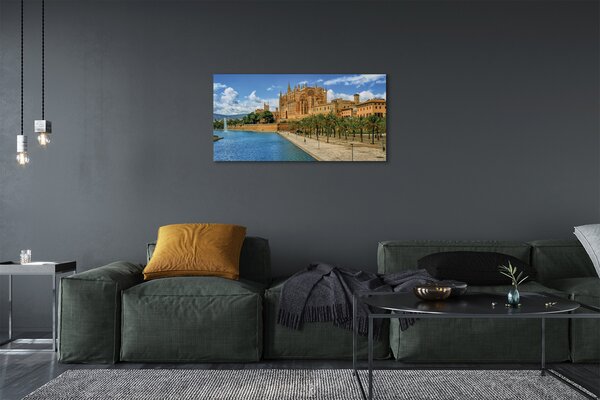 Quadro su tela Cattedrale di palma gotica Spagna 100x50 cm