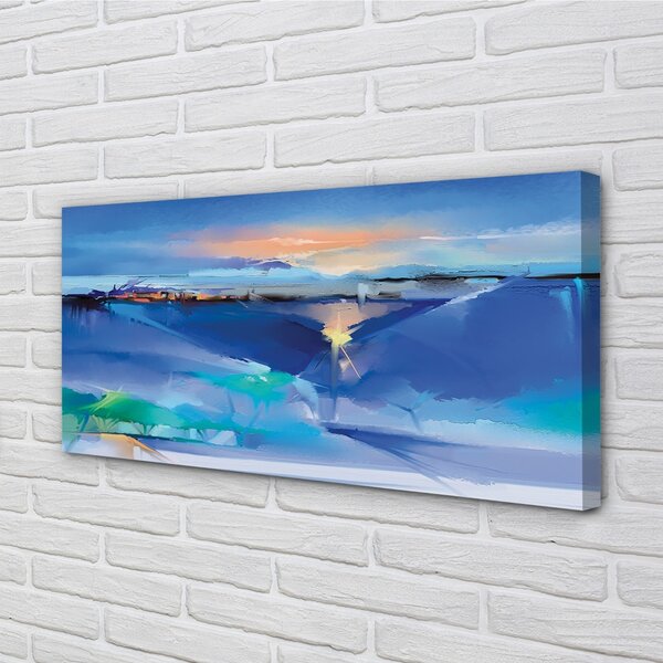 Quadro su tela Nuvole d'albero 100x50 cm