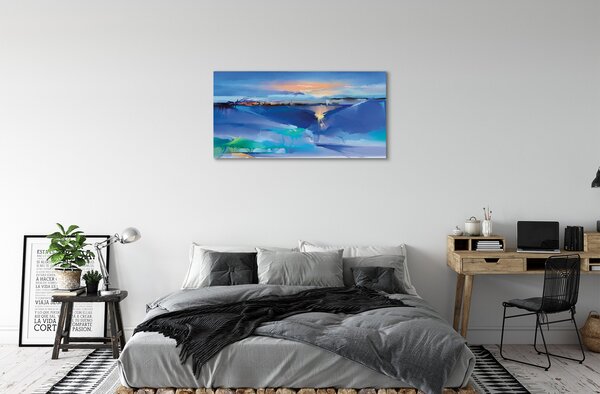 Quadro su tela Nuvole d'albero 100x50 cm