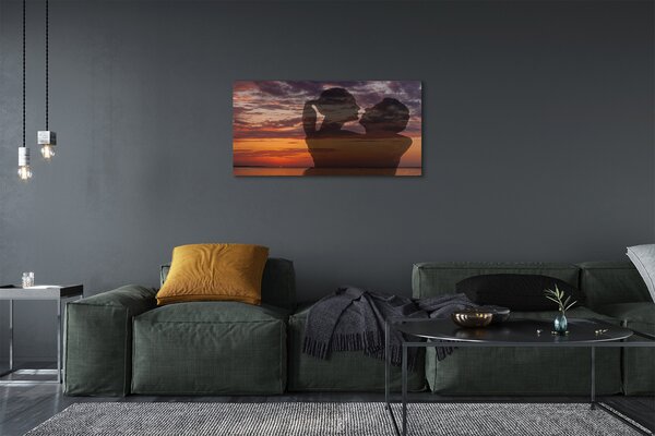 Quadro su tela Cloud Sky People Sea 100x50 cm