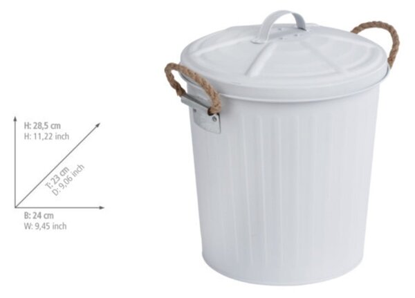 Cestino in acciaio inox bianco Gara - Wenko