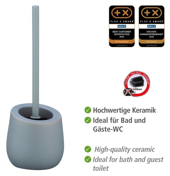 Scopino in ceramica grigio Badi - Wenko