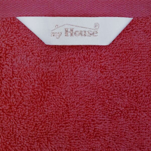 Asciugamano in cotone rosso 100x50 cm Darwin - My House