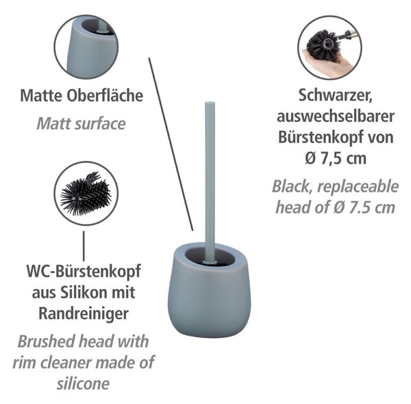 Scopino in ceramica grigio Badi - Wenko