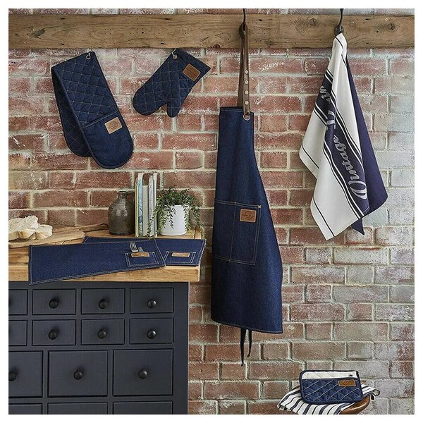 Guanto da cucina doppio Oxford Denim - Cooksmart ®