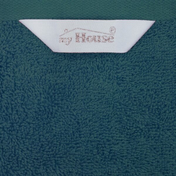 Asciugamano in cotone blu-turchese 100x50 cm Darwin - My House