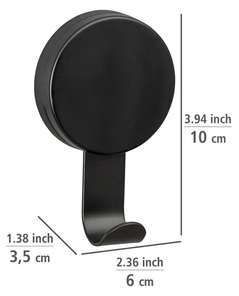 Set di 2 ganci per asciugamani neri Pavia - Wenko