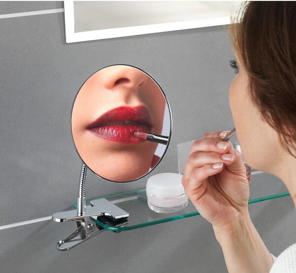 Specchio per make-up con ingrandimento (5x) ø 15 cm Clip – Wenko