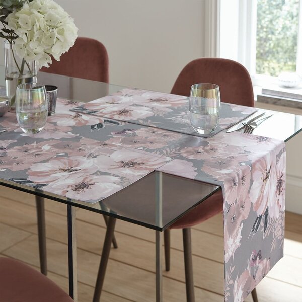 Runner da tavola in cotone 32x220 cm Dramatic Floral - Catherine Lansfield