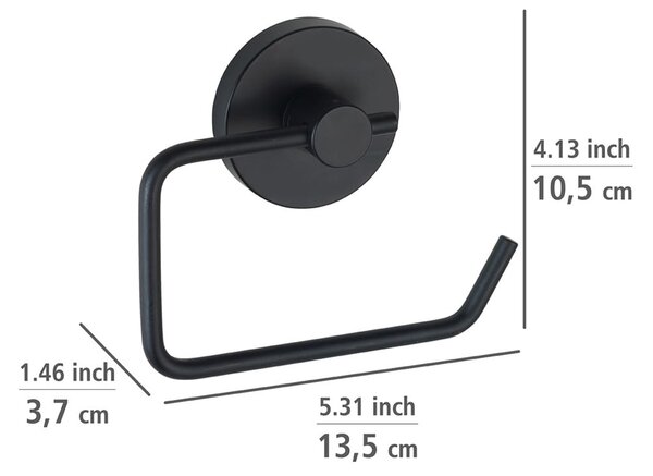 Porta carta igienica Vacuum-Loc® nero Milazzo - Wenko