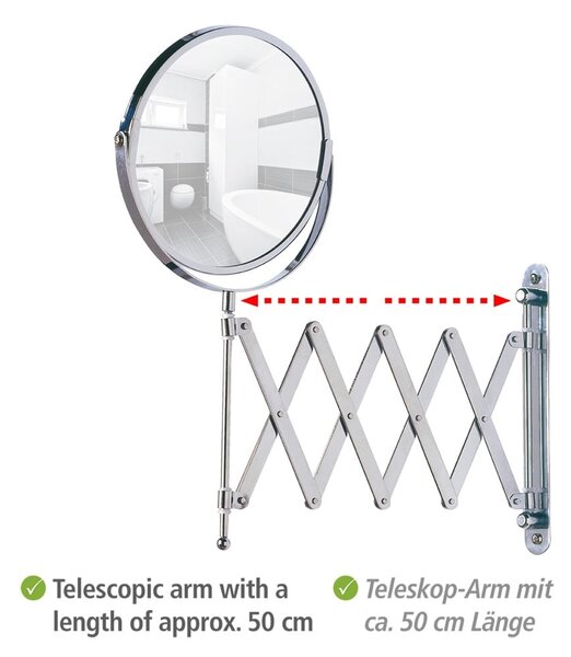 Specchio per make-up con ingrandimento (3x) ø 17 cm Exclusive – Wenko
