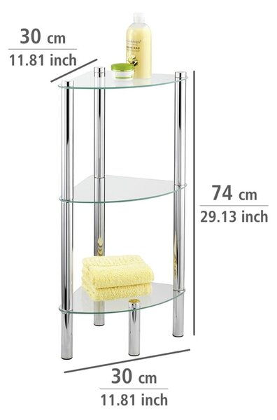 Scaffale ad angolo con 3 scomparti Angolo Yago - Wenko