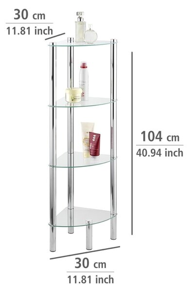 Scaffale ad angolo con 4 scomparti Angolo Yago - Wenko