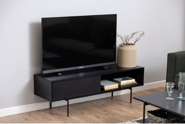 Tavolo TV nero in frassino 140x45 cm Angus - Actona