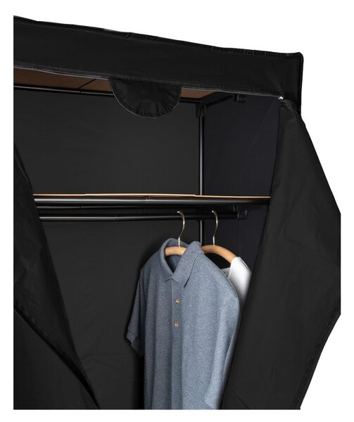 Armadio in tessuto nero 75x160 cm Deep Black - Wenko